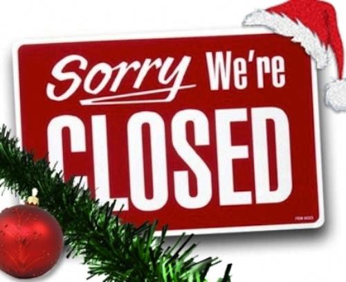 CHRISTMAS CLOSURE 2021