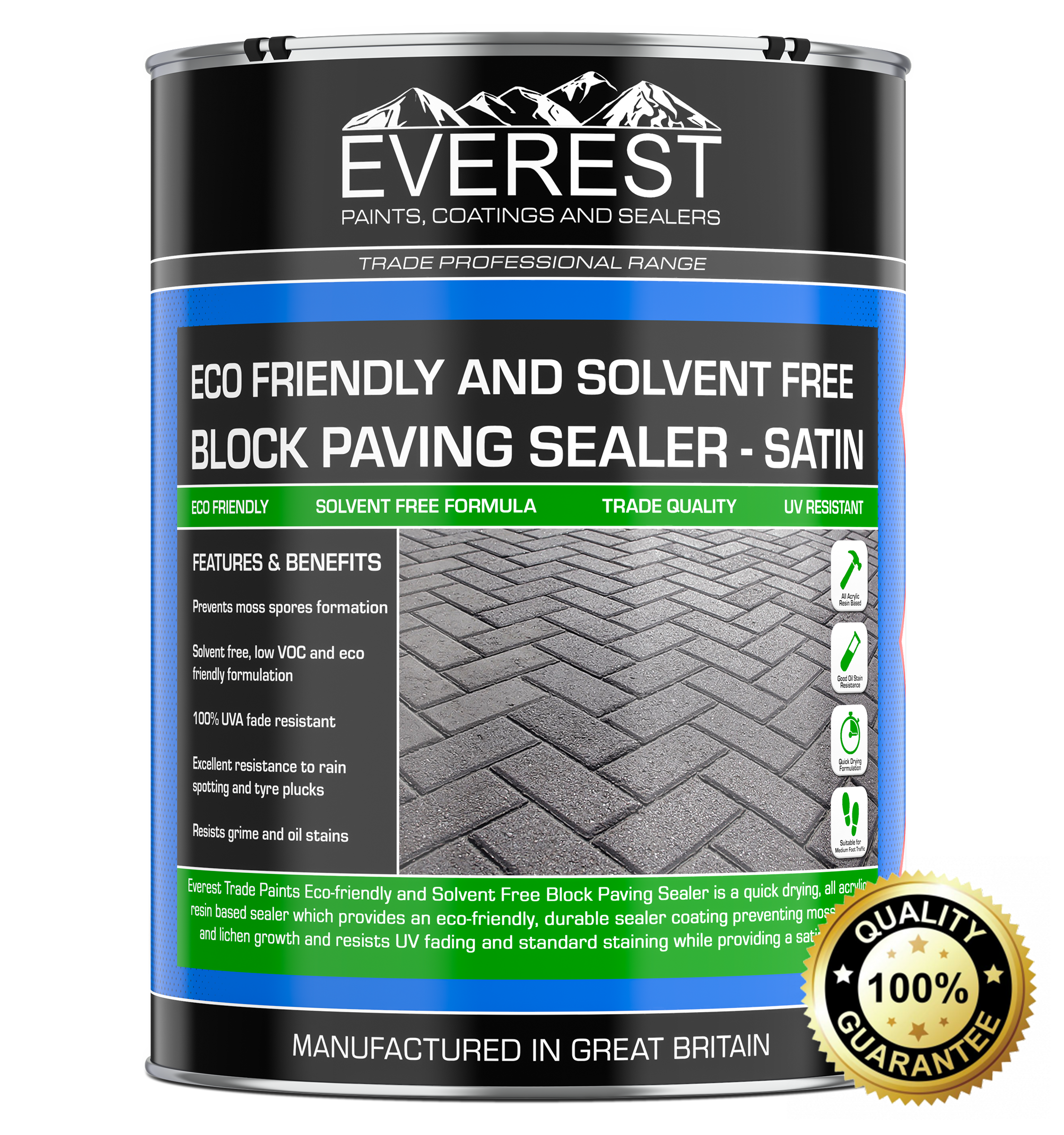 Everest Trade - Eco Friendly and Solvent Free Block Paving Sealer - Sa